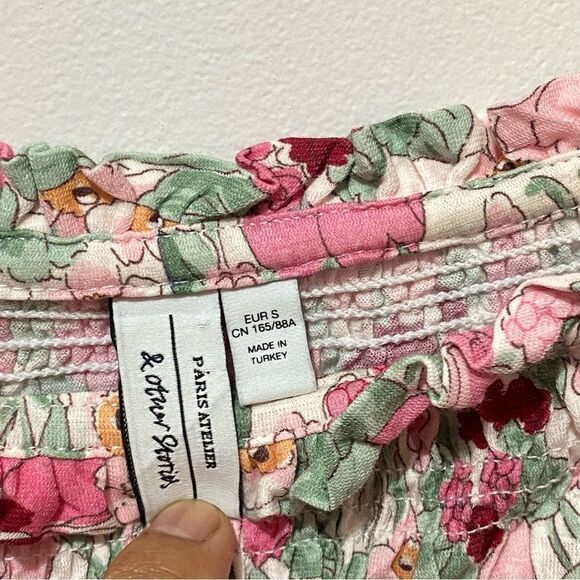 NWOT & OTHER STORIES Floral Square Neck Smock Top - Picture 3 of 5